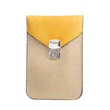 Load image into Gallery viewer, Yellow Rhinestone Cellphone Wallet
