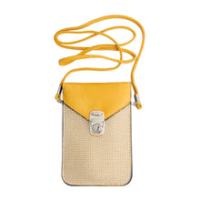 Load image into Gallery viewer, Yellow Rhinestone Cellphone Wallet
