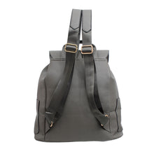 Load image into Gallery viewer, Gray Buckle Flap Backpack
