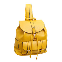 Load image into Gallery viewer, Mustard Buckle Flap Backpack
