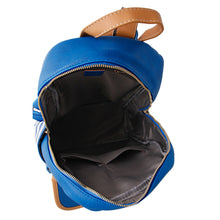 Load image into Gallery viewer, Blue and White Stripe Backpack
