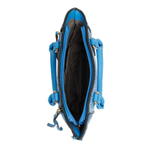 Load image into Gallery viewer, Blue Croc Tote Pouch Set
