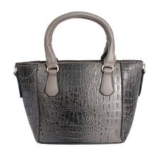Load image into Gallery viewer, Gray Croc Tote Pouch Set
