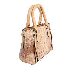 Load image into Gallery viewer, Light Brown Croc Tote Pouch Set
