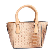 Load image into Gallery viewer, Light Brown Croc Tote Pouch Set
