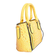 Load image into Gallery viewer, Yellow Croc Tote Pouch Set
