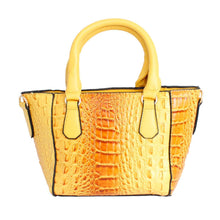 Load image into Gallery viewer, Yellow Croc Tote Pouch Set
