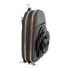 Load image into Gallery viewer, Black Flower Mini Backpack
