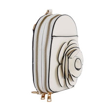 Load image into Gallery viewer, White Flower Mini Backpack
