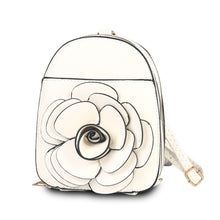 Load image into Gallery viewer, White Flower Mini Backpack
