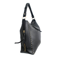Load image into Gallery viewer, Black Studded Hobo Bag
