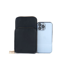 Load image into Gallery viewer, Black Triple Pocket Crossbody
