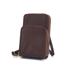 Load image into Gallery viewer, Dark Brown Triple Pocket Crossbody
