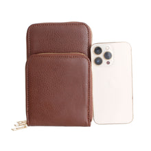 Load image into Gallery viewer, Dark Brown Triple Pocket Crossbody
