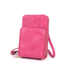Load image into Gallery viewer, Fuchsia Triple Pocket Crossbody
