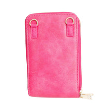 Load image into Gallery viewer, Fuchsia Triple Pocket Crossbody
