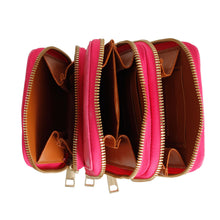 Load image into Gallery viewer, Fuchsia Triple Pocket Crossbody
