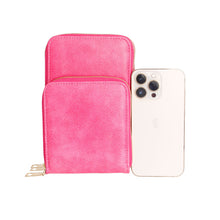 Load image into Gallery viewer, Fuchsia Triple Pocket Crossbody
