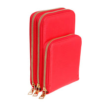 Load image into Gallery viewer, Red Triple Pocket Crossbody
