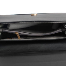 Load image into Gallery viewer, Black Quilted Square Satchel
