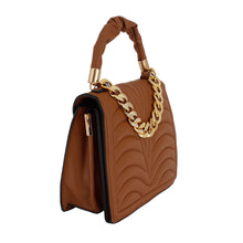 Load image into Gallery viewer, Camel Quilted Square Satchel
