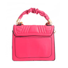 Load image into Gallery viewer, Fuchsia Quilted Square Satchel
