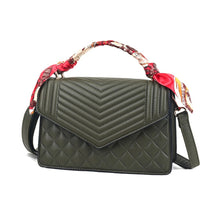Load image into Gallery viewer, Olive Quilted Scarf Crossbody
