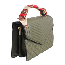 Load image into Gallery viewer, Olive Quilted Scarf Crossbody
