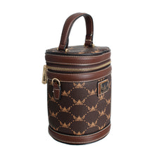 Load image into Gallery viewer, Dark Brown Top Handle Barrel Clutch
