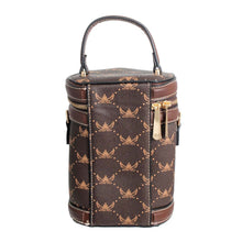 Load image into Gallery viewer, Dark Brown Top Handle Barrel Clutch
