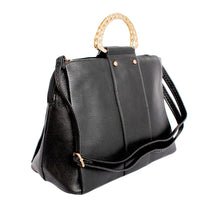 Load image into Gallery viewer, Purse Black Rigid Top Handle Handbag for Women

