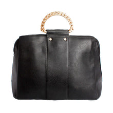 Load image into Gallery viewer, Purse Black Rigid Top Handle Handbag for Women
