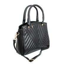 Load image into Gallery viewer, Purse Black Chevron Quilted Set Bag for Women
