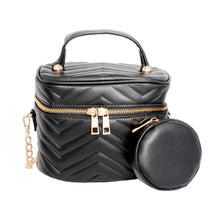 Load image into Gallery viewer, Purse Black Vanity Case Crossbody for Women
