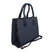 Load image into Gallery viewer, Purse Blue Pebble Grain Satchel Handbag for Women
