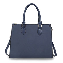 Load image into Gallery viewer, Purse Blue Pebble Grain Satchel Handbag for Women
