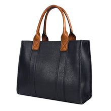 Load image into Gallery viewer, Purse Black Soft Grain Satchel Bag for Women
