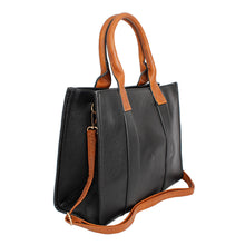 Load image into Gallery viewer, Purse Black Soft Grain Satchel Bag for Women
