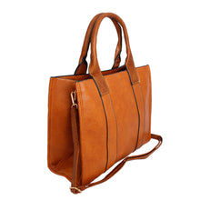 Load image into Gallery viewer, Purse Camel Soft Grain Satchel Bag for Women
