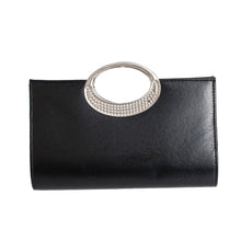 Load image into Gallery viewer, Black Top Handle Stone Clutch
