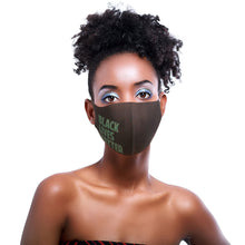 Load image into Gallery viewer, Green Print BLACK LIVES MATTER Mask
