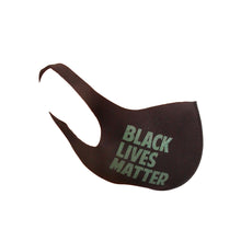 Load image into Gallery viewer, Green Print BLACK LIVES MATTER Mask
