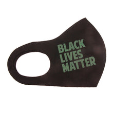 Load image into Gallery viewer, Green Print BLACK LIVES MATTER Mask
