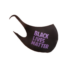 Load image into Gallery viewer, Purple Print BLACK LIVES MATTER Mask
