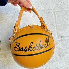Load image into Gallery viewer, Clutch Mustard Brown Basketball Bag for Women
