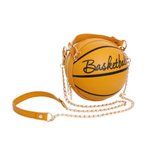 Load image into Gallery viewer, Clutch Mustard Brown Basketball Bag for Women
