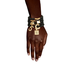 Load image into Gallery viewer, Matte Black Boutique Charm Bracelets
