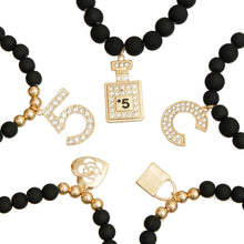 Load image into Gallery viewer, Matte Black Boutique Charm Bracelets
