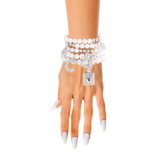 Load image into Gallery viewer, White Pearl Silver Boutique Bracelets
