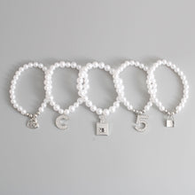 Load image into Gallery viewer, White Pearl Silver Boutique Bracelets
